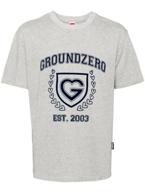 Ground Zero logo-print cotton T-shirt Grey GZOAM003670