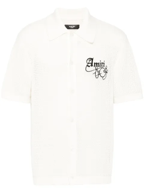 AMIRI bowling crochet polo shirt Neutrals AMKNIR1005