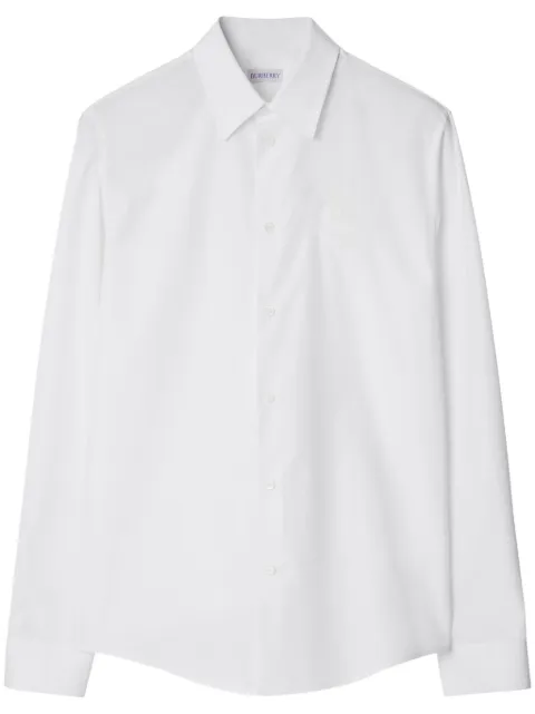 Burberry EKD-embroidered cotton shirt White 8095333
