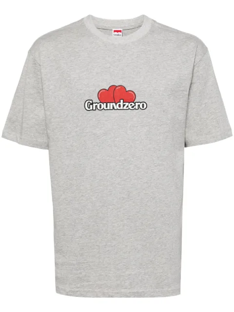 Ground Zero logo-print cotton T-shirt Grey GZOAM007510