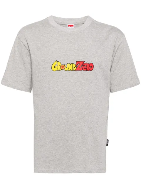 Ground Zero logo-print cotton T-shirt Grey GZOAM003740
