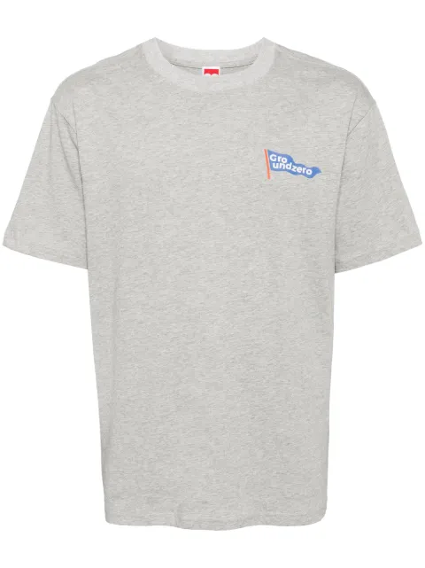 Ground Zero logo-print cotton T-shirt Grey GZOTEAM007610
