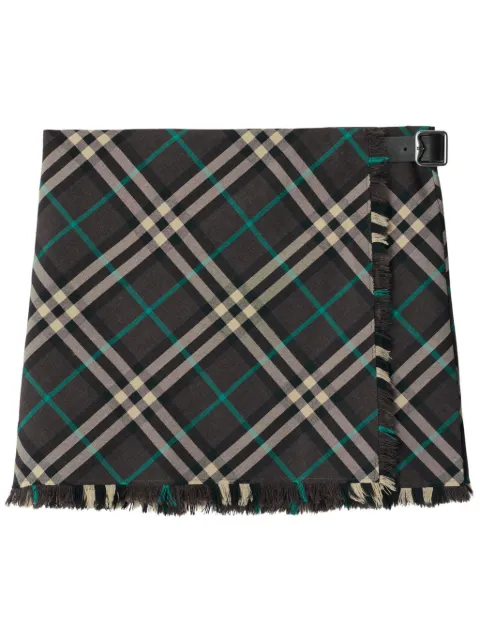 Burberry check-pattern mini skirt Brown 8095395