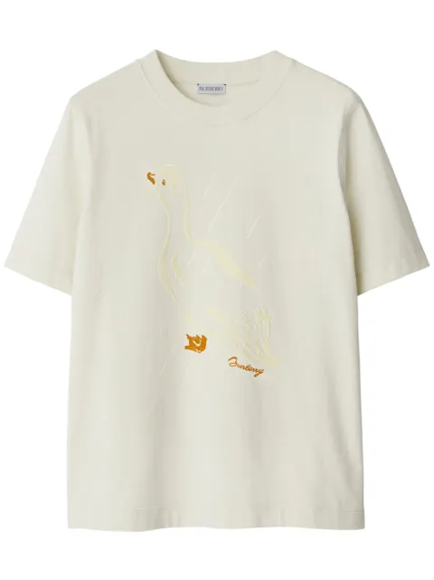 Burberry Duck cotton T-shirt Neutrals 8093587