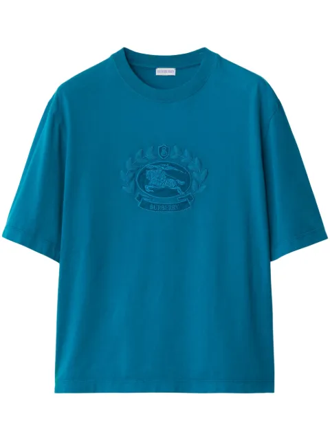 Burberry Oak Leaf Crest embroidered cotton T-shirt Blue 8093597