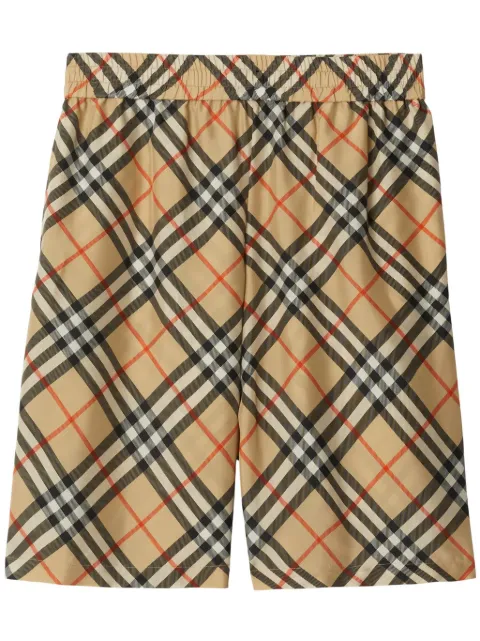Burberry Check silk shorts Neutrals 8091199