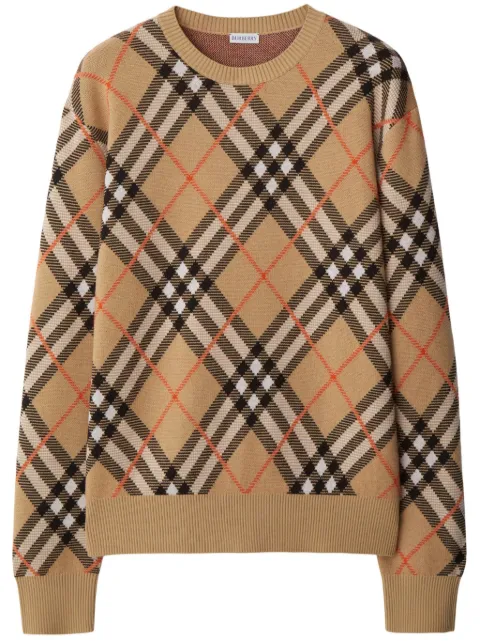 Burberry Vintage Check intarsia-knit jumper Neutrals 8093486