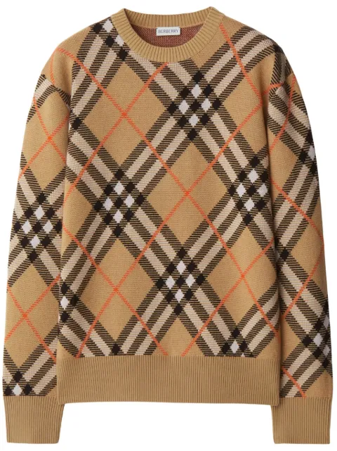 Burberry Check long-sleeve sweatshirt Brown 8093497