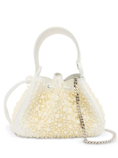 Oscar de la Renta O Handle leather mini bag Neutrals 24PH328SUDPRL