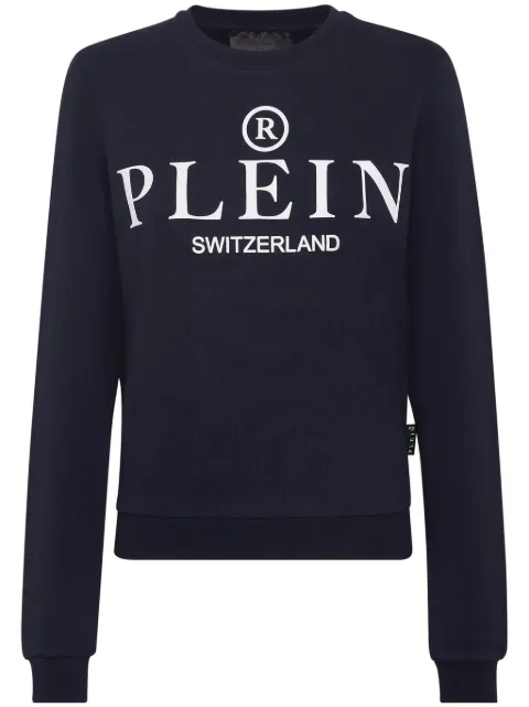 Philipp Plein logo-print sweatshirt Blue UADCWJO1018PJY002N