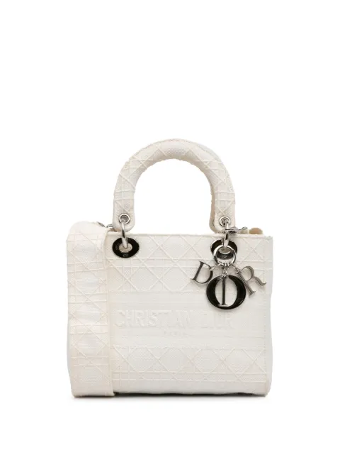 Christian Dior Pre-Owned 2010 Medium Cannage Lady D-Lite satchel White J4X4PR6M3LQP1ZJC