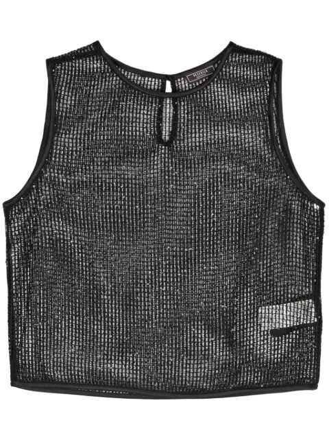 Peserico sequinned open-knit top Black E0829500440