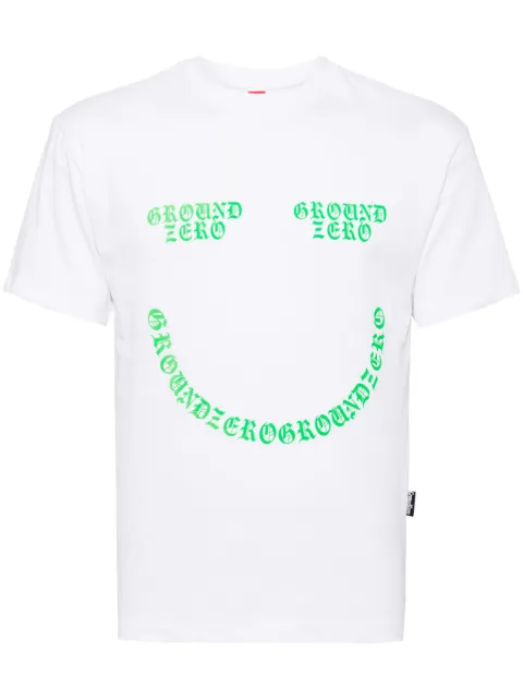 Ground Zero logo-print cotton T-shirt White GZOTEAM003650