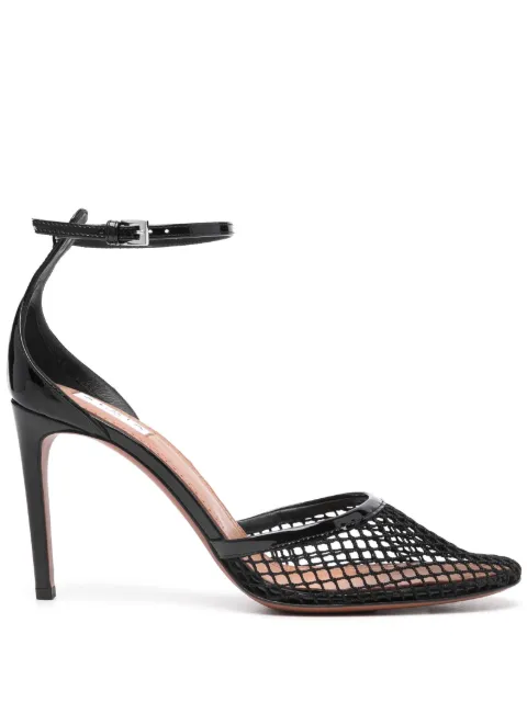 Alaïa 90mm fishnet pumps Black AA3E049TK007