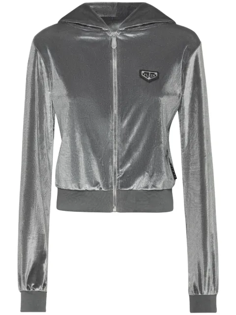 Philipp Plein Strass Skull hoodie Grey UADCWJB1810PTE003N