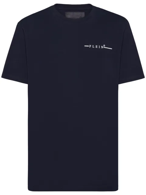 Philipp Plein logo print t-shirt Blue UADCMTK7979PJY002N