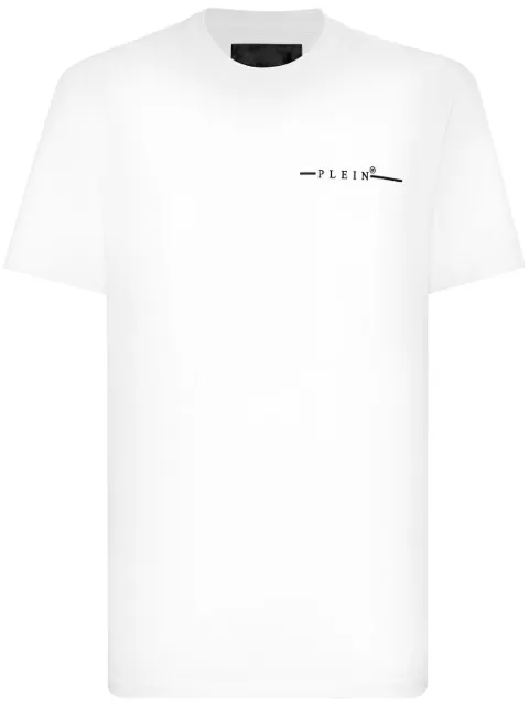 Philipp Plein logo print t-shirt White UADCMTK7979PJY002N