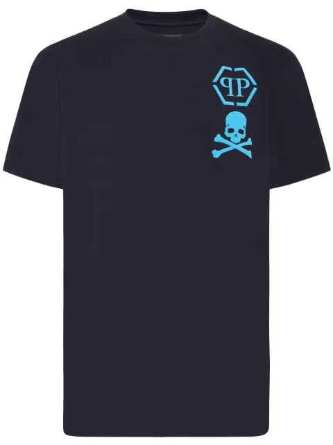 Philipp Plein SS Skull&Bones T-shirt Blue UADCMTK7978PJY002N