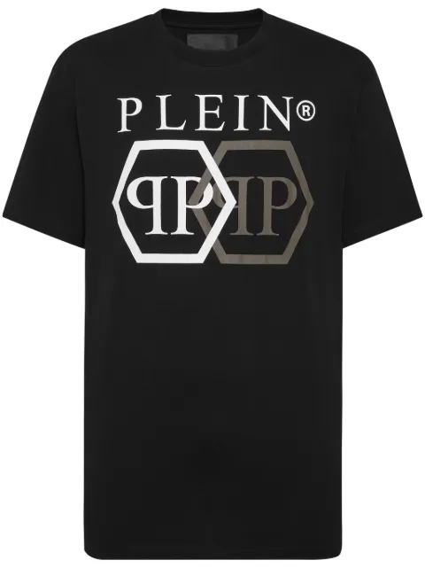 Philipp Plein SS Stones Hexagon T-shirt Black UADCMTK7975PJY002N