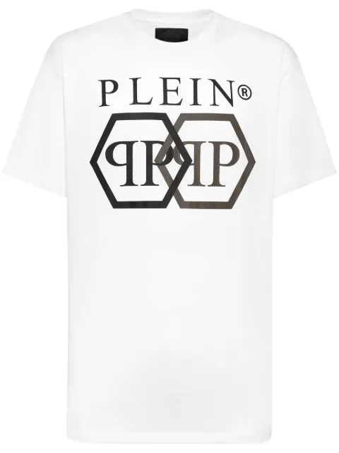 Philipp Plein Stones Hexagon T-shirt White UADCMTK7975PJY002N