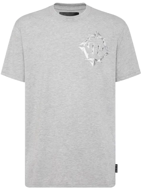 Philipp Plein Chrome logo-print T-shirt Grey UADCMTK7974PJY002N