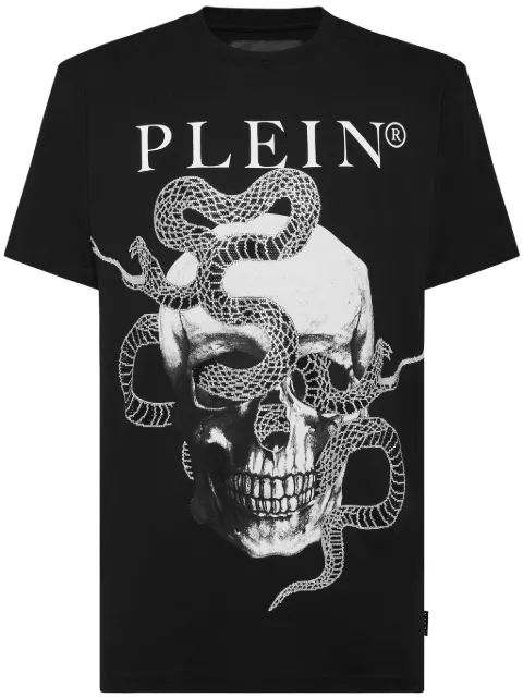 Philipp Plein SS Stones Snake T-shirt Black UADCMTK7973PJY002N