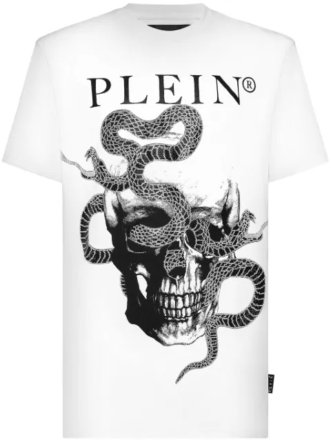 Philipp Plein SS Stones Snake T-shirt White UADCMTK7973PJY002N