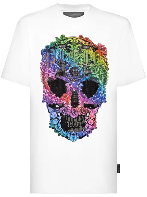 Philipp Plein SS Baroque Skull T-shirt White UADCMTK7968PJY002N