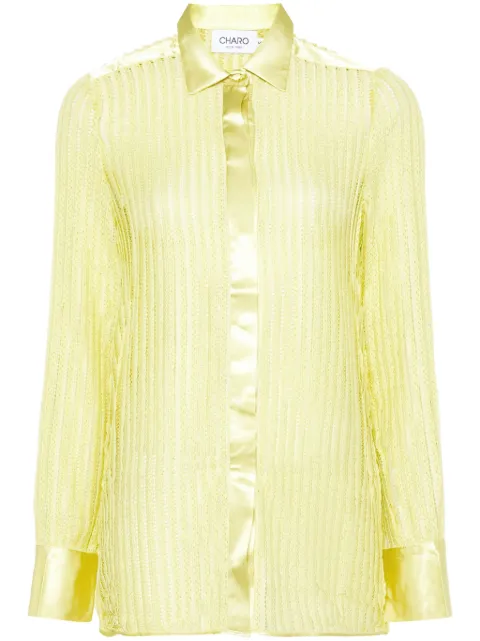 Charo Ruiz Ibiza Achty lace-detail shirt Green 245200