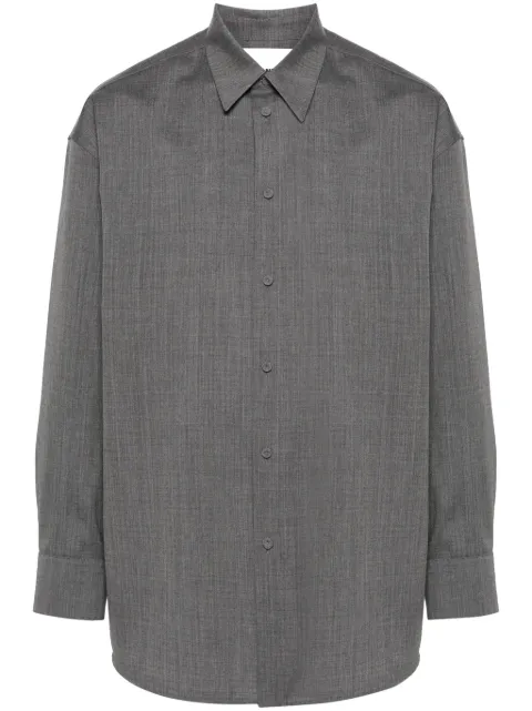 Jil Sander textured wool overshirt Grey J22DL0250J40171