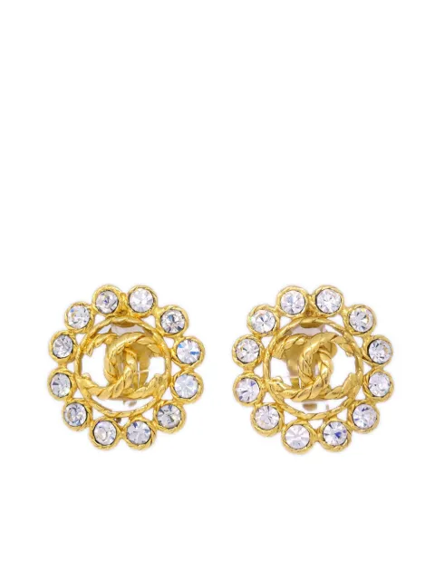 CHANEL Pre-Owned 1994 gold button clip-on earrings Gold ER29