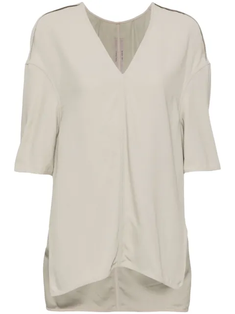 Rick Owens V-neck drop-shoulder blouse Green RP01D2236Y
