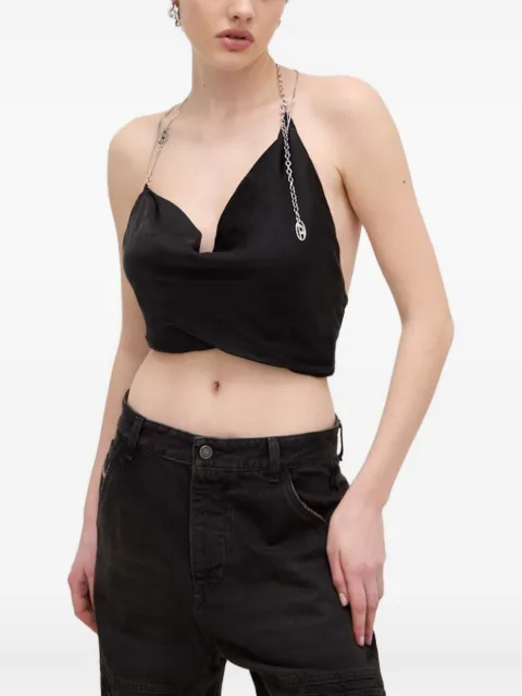 Diesel chain halterneck top Black A128720JNAC