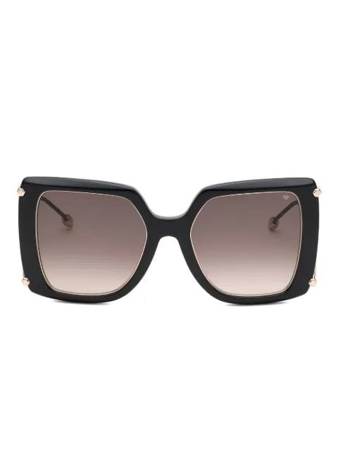 Philipp Plein Eyewear Queen geometric-frame sunglasses Black AACAWES0141PXV037N