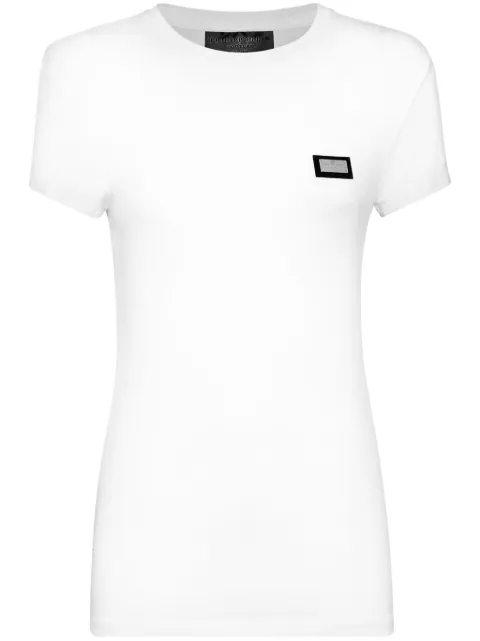 Philipp Plein logo-plaque T-shirt White UADCWTK3554PTE003N