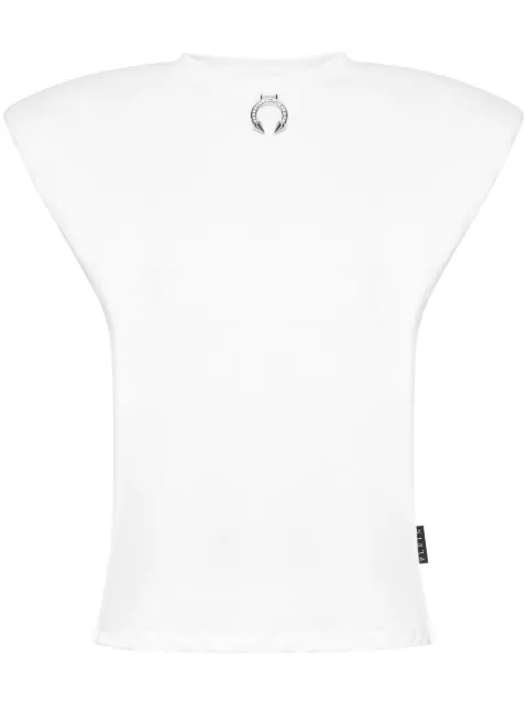 Philipp Plein ring-embellished padded tank top White UADCWTK3553PJY002N