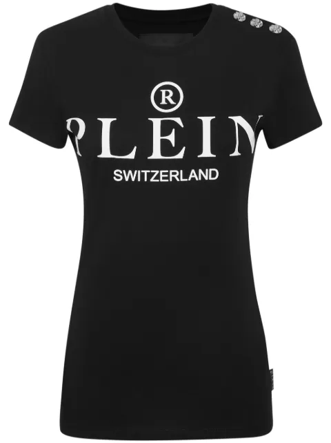 Philipp Plein logo-print cotton t-shirt Black UADCWTK3552PJY002N