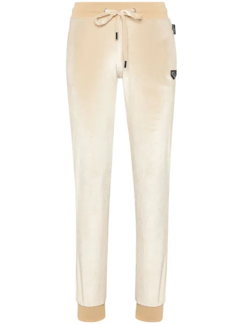 Philipp Plein Strass Skull trousers Neutrals UADCWJT2022PTE003N