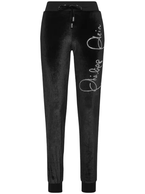 Philipp Plein Crystal Signature trousers Black UADCWJT2021PTE003N