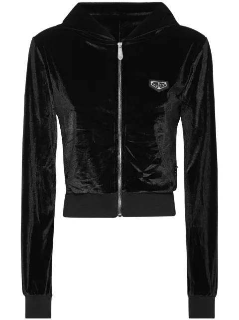 Philipp Plein Crystal Signature hoodie Black UADCWJB1809PTE003N