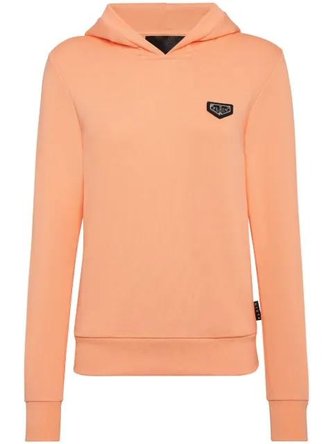 Philipp Plein logo-plaque hoodie Orange UADCWJB1808PTE003N