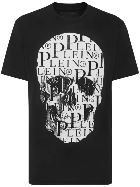 Philipp Plein Stones Skull T-shirt Black UADCMTK7977PJY002N