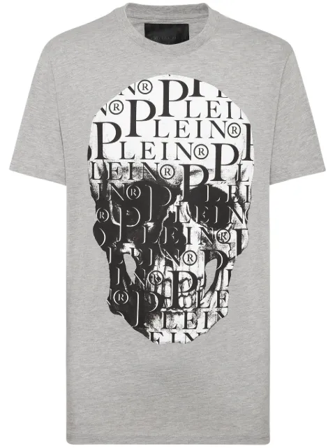 Philipp Plein Print skull T-shirt Grey UADCMTK7970PJY002N