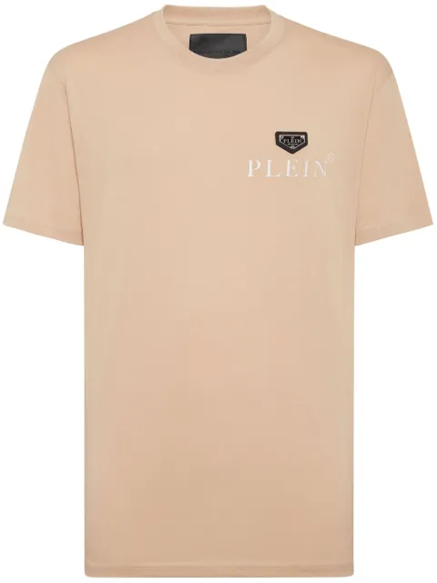 Philipp Plein logo-print T-shirt Neutrals UADCMTK7964PJY002N