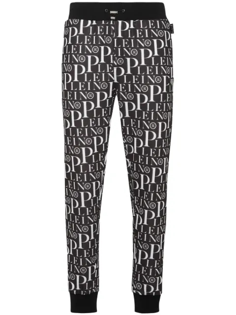 Philipp Plein all-over logo-print track pants Black UADCMJT2464PTE003N