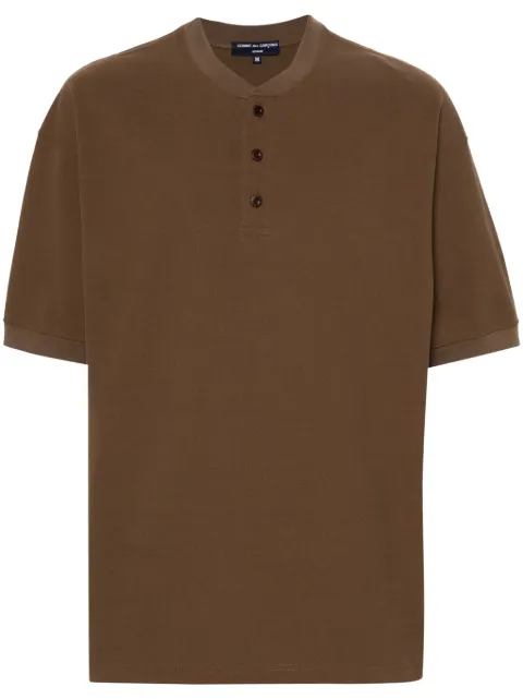 Comme des Garçons Homme piqué-weave cotton T-shirt Brown HMT016