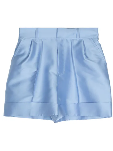 Dice Kayek satin-finish mini shorts Blue P323B
