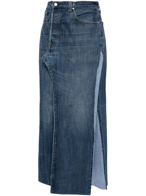 PROTOTYPES washed denim midi skirt Blue PT05DSK61WW