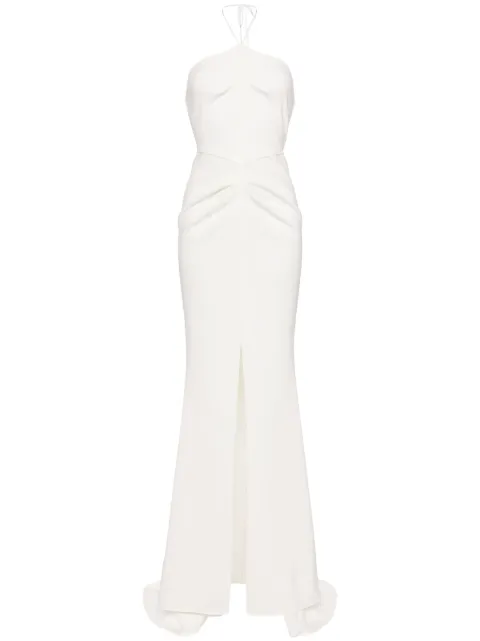 Maticevski halterneck maxi dress White GO5285I