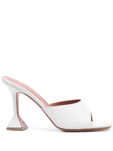 Amina Muaddi Lupita leather sandals White C9S344226LUP
